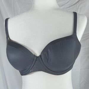 Victoria's Secret VS Slate Bluish Gray Shimmer Accent Underwire Bra 34DD